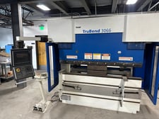 73 Ton, Trumpf #3066, CNC Press Brake, 6.5' overall, 93" between housing, 7.87" stroke, 14" open, 5.9" Shut