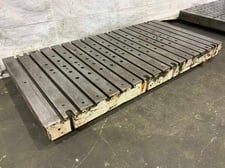 Bolster plate, 54" x 108" x 7-1/2", 17 T-slots