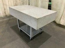 36" x 60" x 12" Mitutoyo, Granite surface plate, grade AA, roll around stand