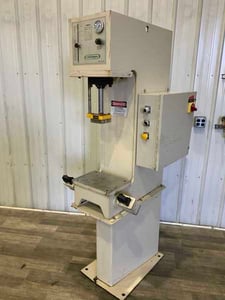 5 Ton, Greenerd #HPB-5, hydraulic C-frame press, 6" stroke, 7" throat, Allen Bradley MIC Logix PLC, 3 HP, 2000