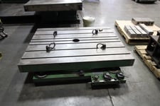 48" x 60" Giddings & Lewis, air lift roraty table, 6 t-slots