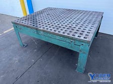 6' L x 5' width x 6" thickness, Acorn, supply welding table, cast iron construction