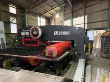 22 Ton, Amada #EM-2510NT, servo driven turret punch, 58 station, NT Control, 50" x 196" sheet, 50" throat, 3