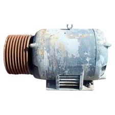 125 HP 880 RPM Allis-Chalmers Induction Motor, NEMA large-frame, 440 Volts, 23" pulley, TEFC housing