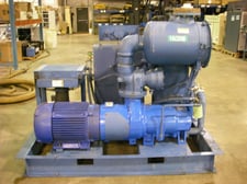730 cfm Quincy #QSV150ANN3E, vacuum, 50 HP, air cooled, 460 V., (2) #A-2364, A-2365