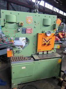 6" x 6" x 1/2" Peddinghaus #Peddimax-110/140, Hydraulic Ironworker, 110 Ton punch, 20" throat, 22 SPM, 2"