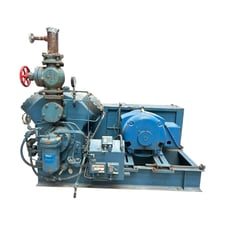 75 HP Vilter, 4-Cylinder Reciprocating Compressor Package, Belt Driven, 1200 RPM, 525 psig, R-717, 460 V.