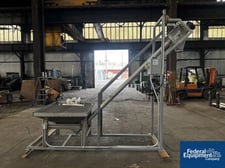 4.5" diameter, Spiro Flow #412B26, Screw Auger Conveyor, inclined, 84" discharge, Stainless Steel hopper, 2000