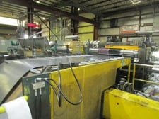72" x .187" Chicago Slitting Line, 60000 lb., w/ Two Injector Heads and Banding Line, 1000 FPM, AB PLC