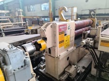 60" x .125" Stamco Loop Dual Head Slitter, w/ Banding Line, 44000 lb. 400/800 FPM