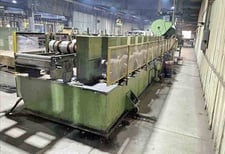 12 Stand, Bradbury Rollforming Line, 4" arbor, 30" roll space, 80 FPM, 110' overall, 60" outside dimension