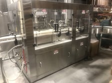 Palmer Canner #12/1, Complete Beverage Canning Line, w/ packagers & depalletizer, 55 CPM, PLC, w/ 4 tanks