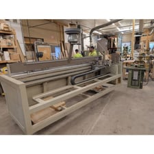 Accu-Systems #HPJ, CNC bore glue & dowel inserter, 8 pneumatic clamp, 18" diameter vibratory feed hopper, 2010