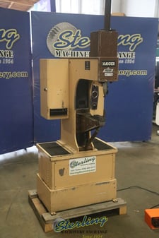 6 Ton, Haeger #HP6-B, hardware insertion press, 18" throat, 8.5" stroke, 3/8"-8.5" vertical upstroke