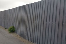 Medalith #YCL-2080, 24" x 8' metal barrier fen, b-deck roofing sheets & siding
