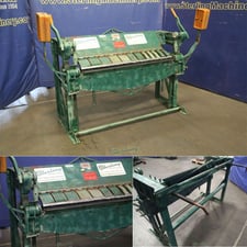 12 gauge x 4' Whitney Jensen #414, leaf comb brake, 1-3/4" beam lift, stand