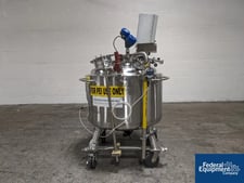 53 gallon Precision, Reactor, 316 Stainless Steel, 30" diameter x 17" straight side, dish top & bottom, 45
