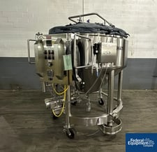 423 gallon Feldmeier, Kettle, 316L Stainless Steel, 68" diameter x 17" straight side, dish top, cone bottom