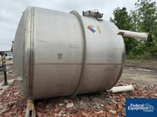 4700 gallon Apache Receiver Tank, 316 Stainless Steel, 108" diameter x 96" straight side, dish top & bottom