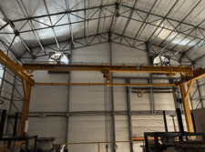 4 Ton, Somatex, 4-post bridge crane, 75' x 75', remote controlled
