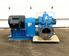 3600 GPM @ 102' TDH, Paco 12x10 split case centrifugal pump, 125 HP motor
