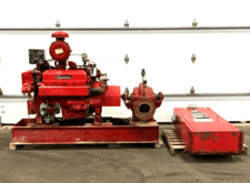 1500 GPM, Cummins, Aurora #5-481-1D, centrifugal fire pump, 6" x 5", 100 psi, 3300 RPM