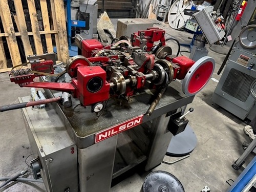 Nilson #700, 4-slide wire forming machine, 1/32" max diameter, 3/8" max ribbon width, 3" standard feed length