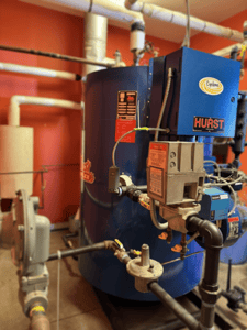 30 HP Hurst #4VT-X-30-150, Vert Tubeless Steam Boiler, 150 PSI, 1035 lbs/hr, 86 sq.ft., 2023