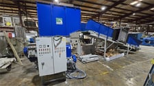 Zerma #SG1400, Shredder/Granulator Combo w/Infeed Conveyor & Metal Detection, 74" x 39.37" Shredder feed