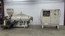 3.5" PTI #3500, Extruder, 42" Centerline, 166 HP Belt, 30:1 L/D, 5 Die Zones, 460 V., 3PH