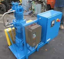 20 HP Hycomp, Boost Compressor, Nitrogen/Air/Gas Pressure Booster, 300-600 psi, 20-60 scfm