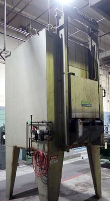 24" width x 36" D x 24" H Lindberg #93-243624-G14, gas fired temper furnace, 1400&deg;F, 400000 BTU/HR, vertical