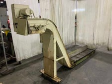 12" wide x 6.24" long, Turbo #6287-8174, incline chip conveyor, forward & reverse, 1 HP