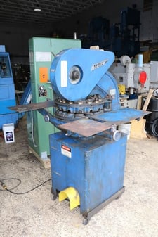 Diacro #18, Powered Turret Punch, 18 Station, 18" throat, 5/8" stroke, on stand w/ casters, 0.5 HP