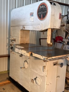 36" x 13" DoAll #36-2M, vertical band saw, 30" x 30" table, 1.5 HP, electrical 220V/3PH, blade welder