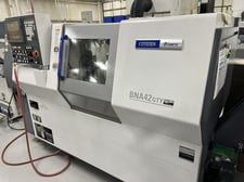 Miyano #BNA-42GTY, gang & turret CNC turning center, 10-Axis, Mitsubishi M730 VS Control, sliding headstock &