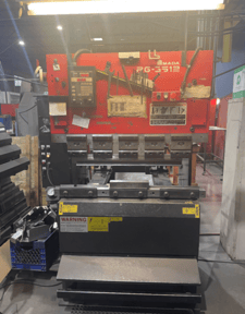 38 Ton, Amada #RG-3512LD, CNC press brake, 3.9'OA, 40.2" between housing, 3.94" stroke, 7.9" throat, 14.57"