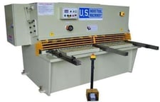 1/4" x 6' U.S. Motors Industrial Machinery #USHS625, hydraulic shear, 10 holddowns, 36" front operated power
