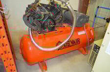 51.8 cfm, 175 psi, Devair #447, Piston Air Compressor, 15 HP, 2-Stage, 120-gallon horizontal air receiver