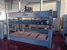 40 Ton, Comeva #PPX-3000, Hydraulic Cold Press, 118" X 49" working area, (2) 3.94" pistons, 3 HP, 400 V.