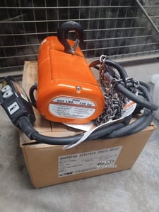 CM Industries #2047, Shopstar Electric Chain Hoist, 300 lb capacity, 10' lift, 13.3/16 FPM, 1/6 HP, 115 V.
