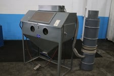 48" width x 24" D x 24" H Mac Blast #4-48-24, blast cabinet, 2 gloves, trigger gun, foot pedal