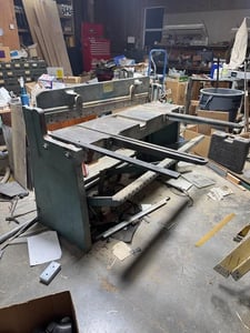 16 gauge x 4.4' Wysong & Miles #1652, Mechanical Power Squaring Shear, 26" back gauge, 1970