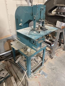 8 Ton, Whitney #32, Manual Lever Punch Press, 12-gauge, 1-3/4" Thru Hole, 24" horizontal throat, 10" vertical