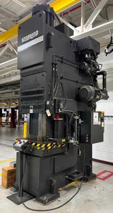 150 Ton, Standard Industrial #DC150, C-frame hydraulic press, 18" stroke, 30 HP, electric foot pedal