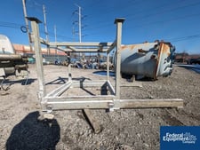 Conveyor Engineering, Bulk Bag Super Sack Unloading Stand, 4000 lb hoist, twin screw conveyor, Stainless Steel