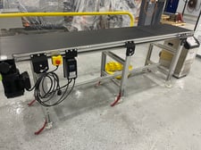 24" wide x 12' long, MK W24L12, flat belt conveyor, new, 2025