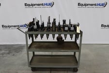 Caterpillar 50 assorted tool holders in cart (36 available)