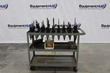 Caterpillar 50 assorted tool holders in cart (36 available)