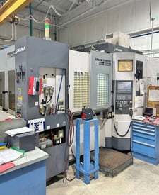 Okuma #MA-400HA, horizontal machining center, 22" X, 24" Y, 24" Z, 8000 RPM, 20 HP, thru spindle coolant, 60